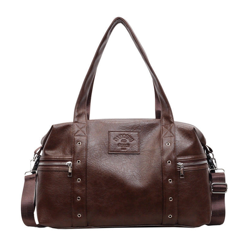 Luxurious Faux Leather Travel Duffle Bag Kalsten