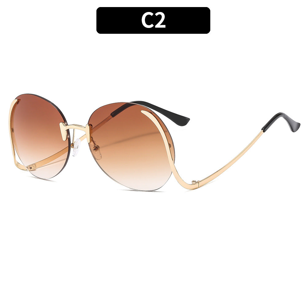 Fashionable Oversized Round Sunglasses