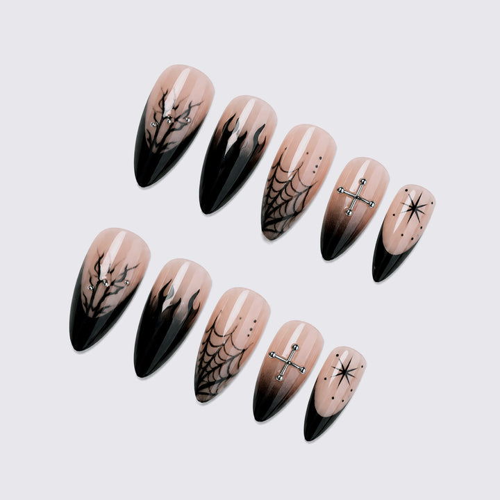 Gothic Themed Press-On Nail Set Kalsten