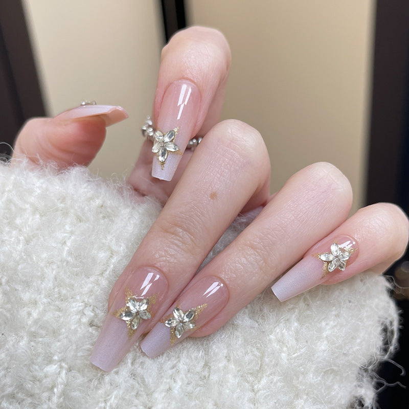 Premium Floral Embellished Press-On Nail Set Kalsten