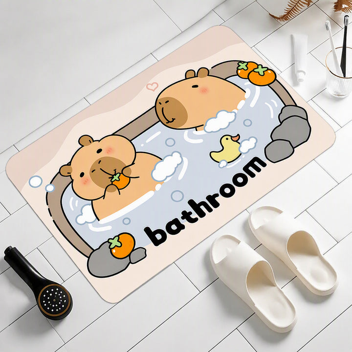 Playful Cartoon Bathroom Mat Kalsten