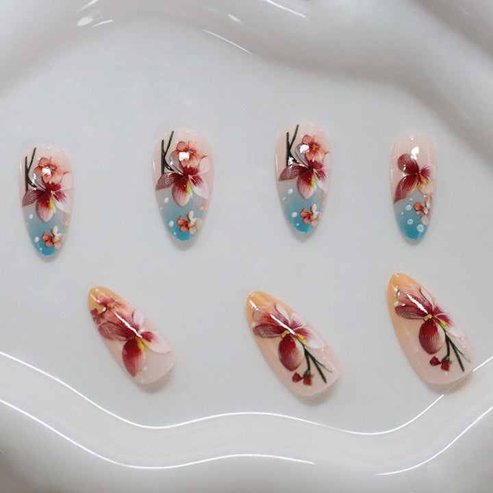 Floral Embellished Nail Art Kalsten