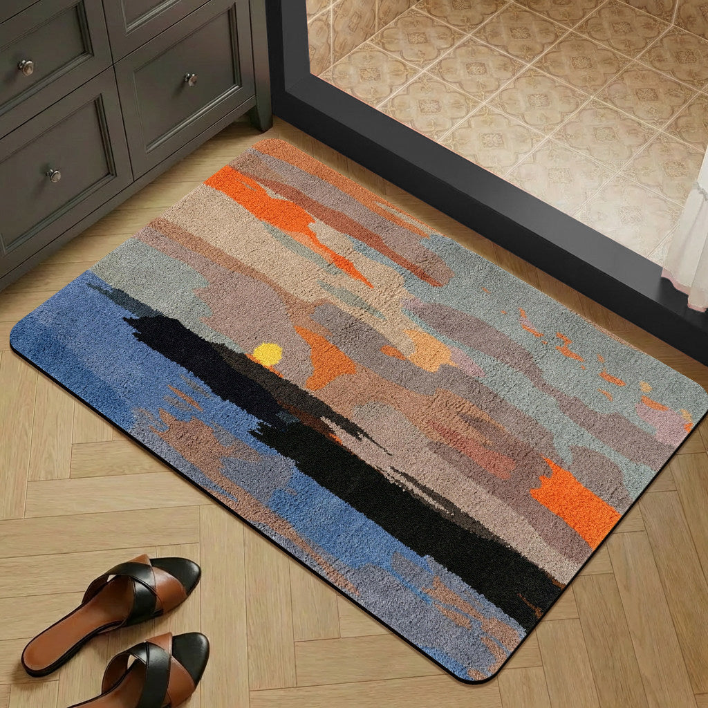 Artistic Abstract Themed Area Rug