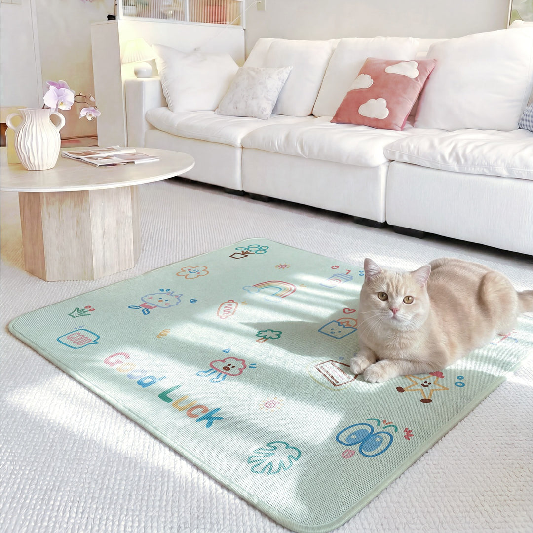 Playful Cat-Themed Area Mat Kalsten