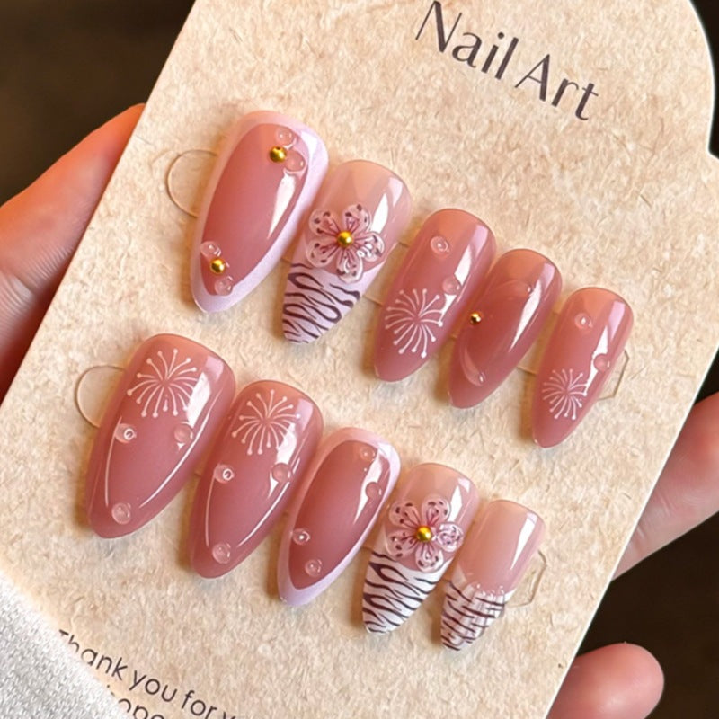 Elegant Floral Design Press-On Nails Kalsten