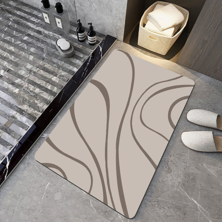 Abstract Patterned Bathroom Mat