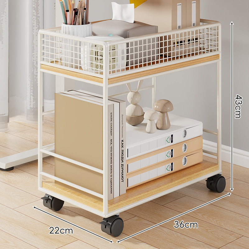 Compact Two-Tier Metal Mesh Desk Organizer Shelf