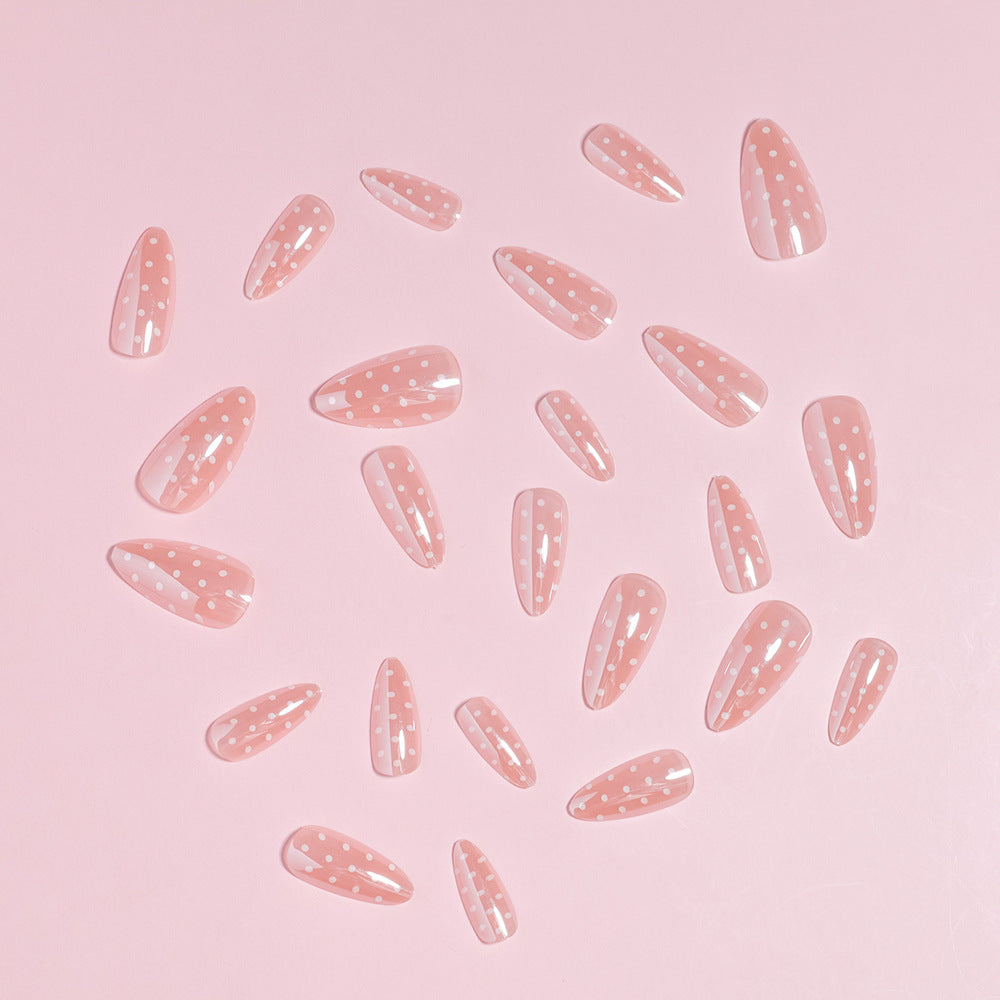 Artistic Polka Dot Stiletto Press-On Nails Kalsten