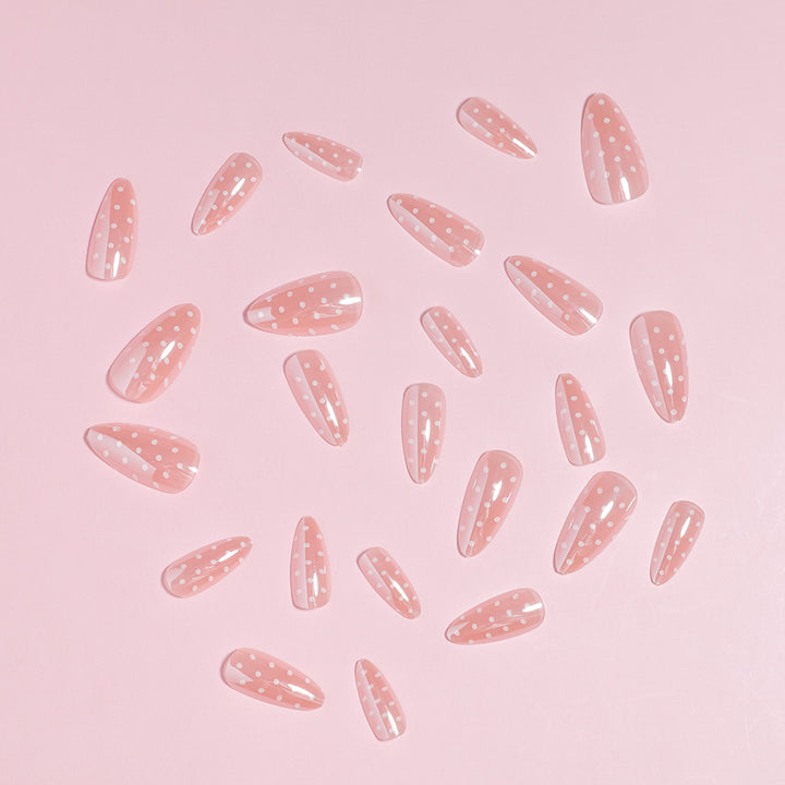 Artistic Polka Dot Stiletto Press-On Nails Kalsten
