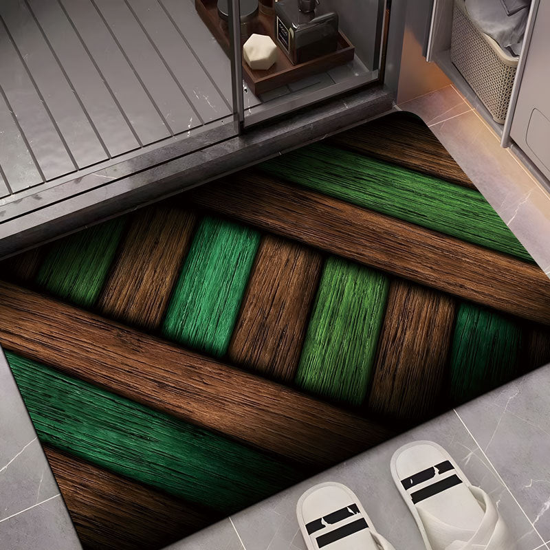 Decorative Wood Grain Area Mat Kalsten