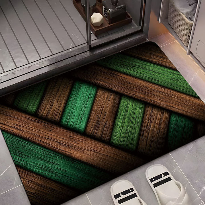 Decorative Wood Grain Area Mat Kalsten