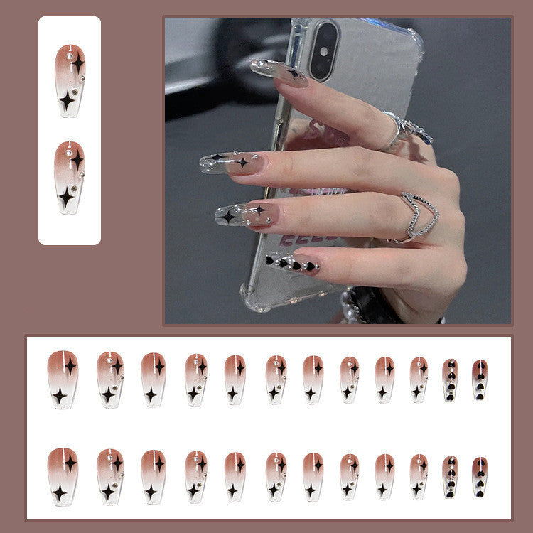Trendy artificial nails with star design Kalsten