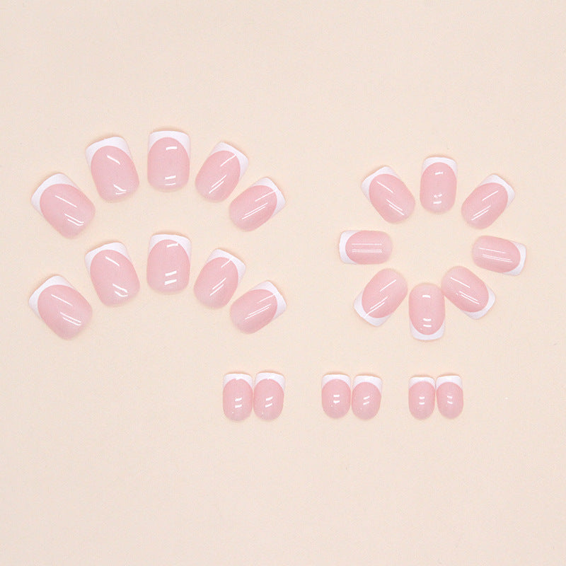 Elegant French Tip Acrylic Nail Set Kalsten