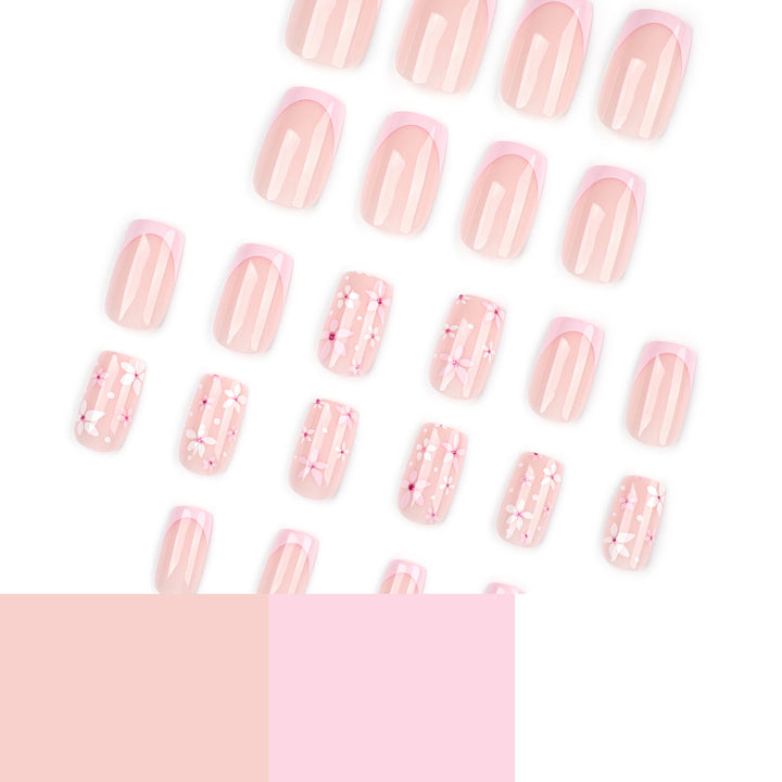 Artful Nail Extensions with Floral Designs Kalsten