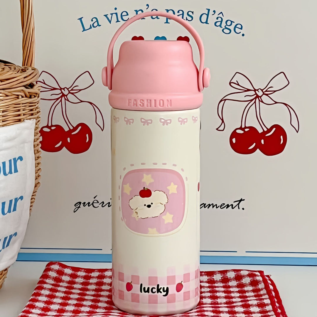 Women's Insulated Drinking Bottle with Cheerful Animal Design Kalsten