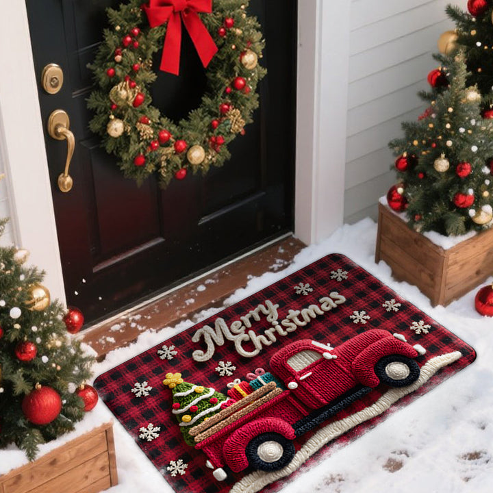 Festive Indoor Outdoor Welcome Mat Kalsten