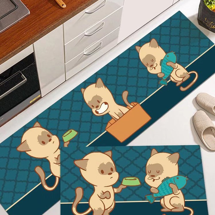 Cat-Themed Kitchen Mat Kalsten