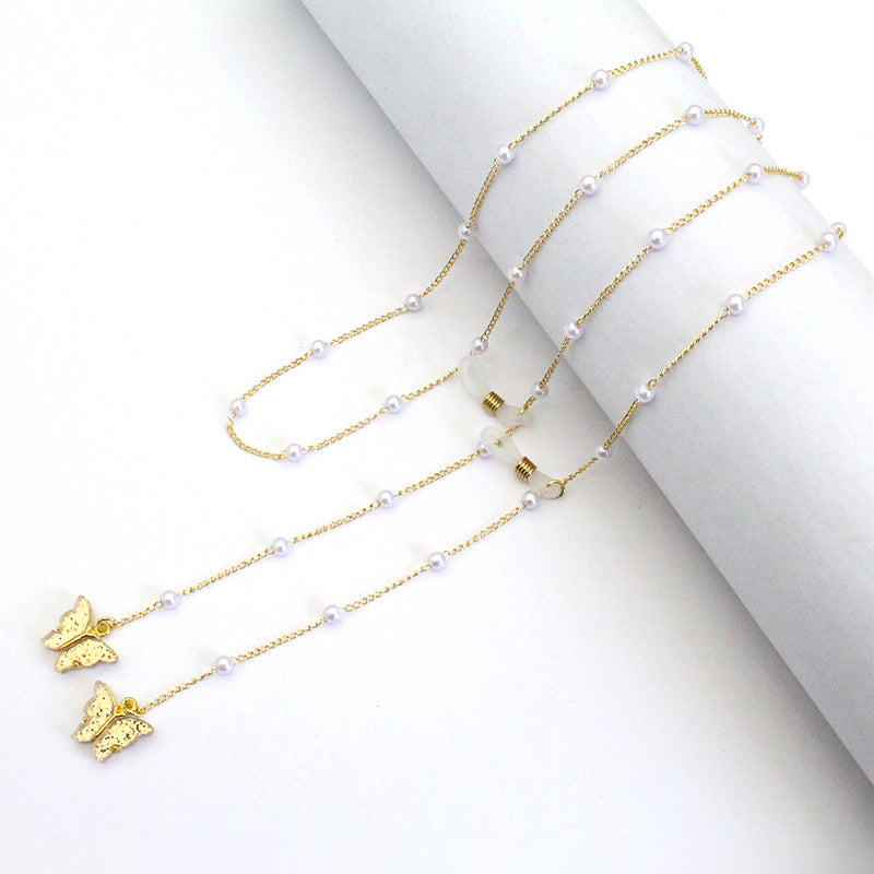 Butterfly-Embellished Eyewear Chain Kalsten