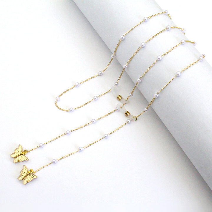Butterfly-Embellished Eyewear Chain Kalsten
