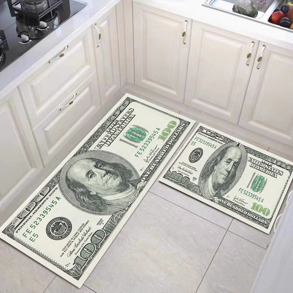 Creative Currency-Themed Area Rug