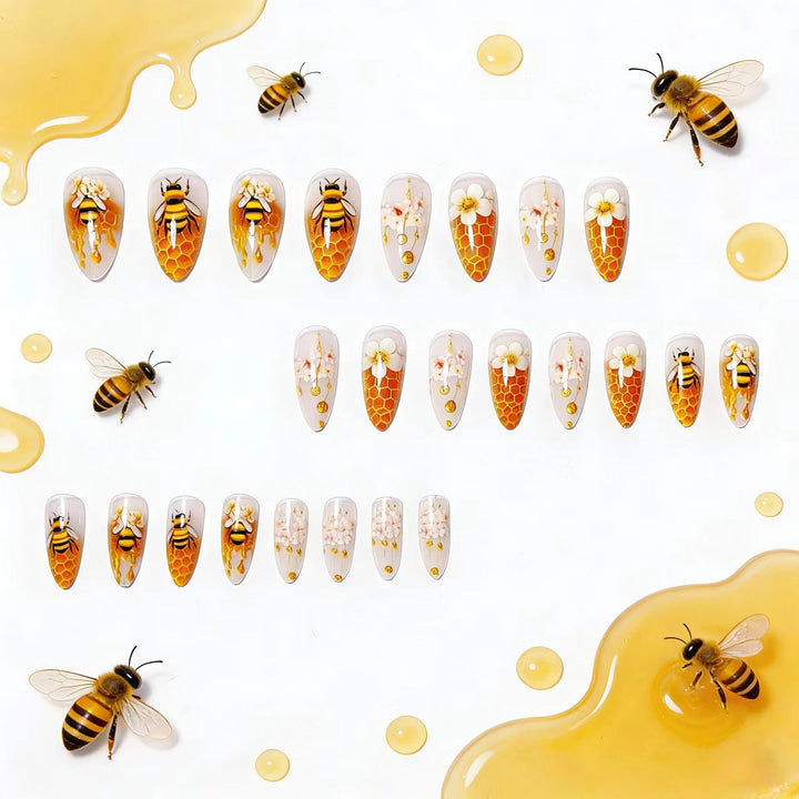 Artificial nails with honeycomb design Kalsten