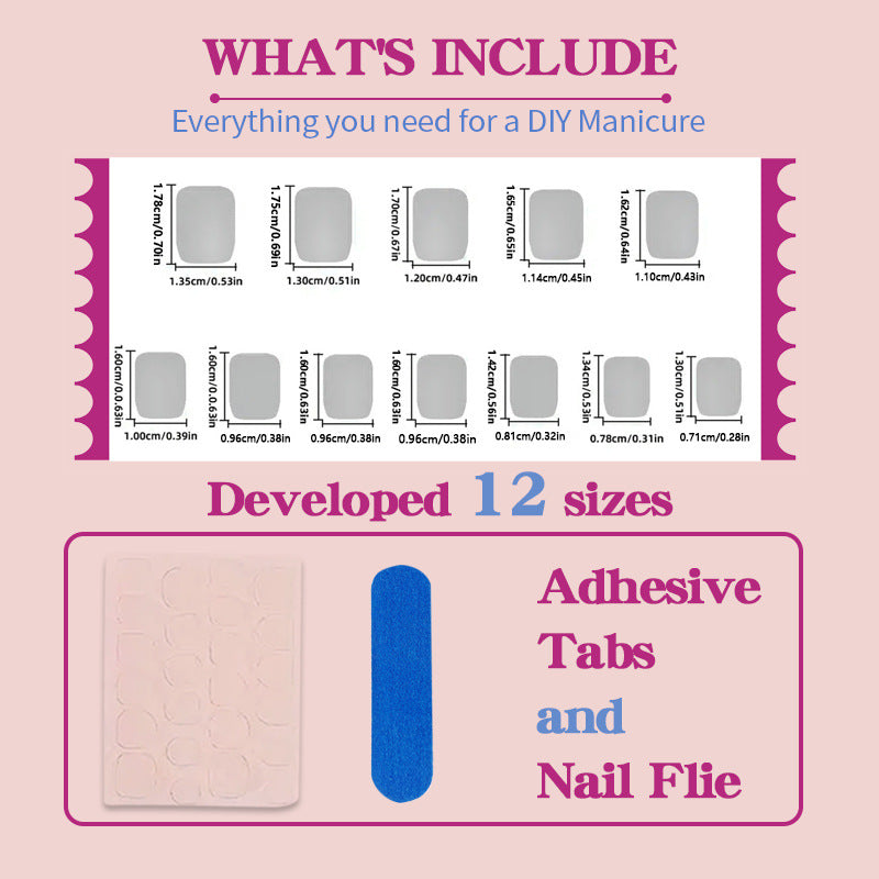 False nail set with glitter accents and holiday design Kalsten