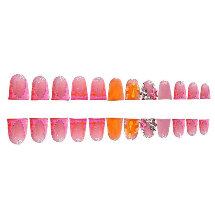 Artistic Press-On Nail Extensions with Summer Theme Kalsten