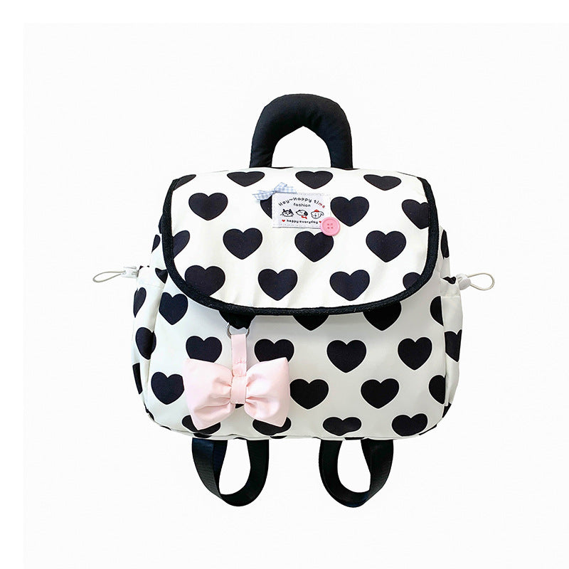 Cute Heart-Print Mini Backpack Kalsten
