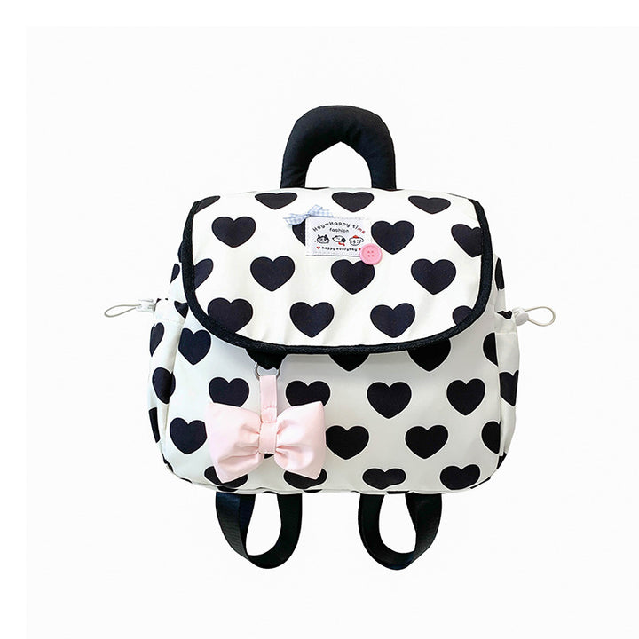 Cute Heart-Print Mini Backpack Kalsten