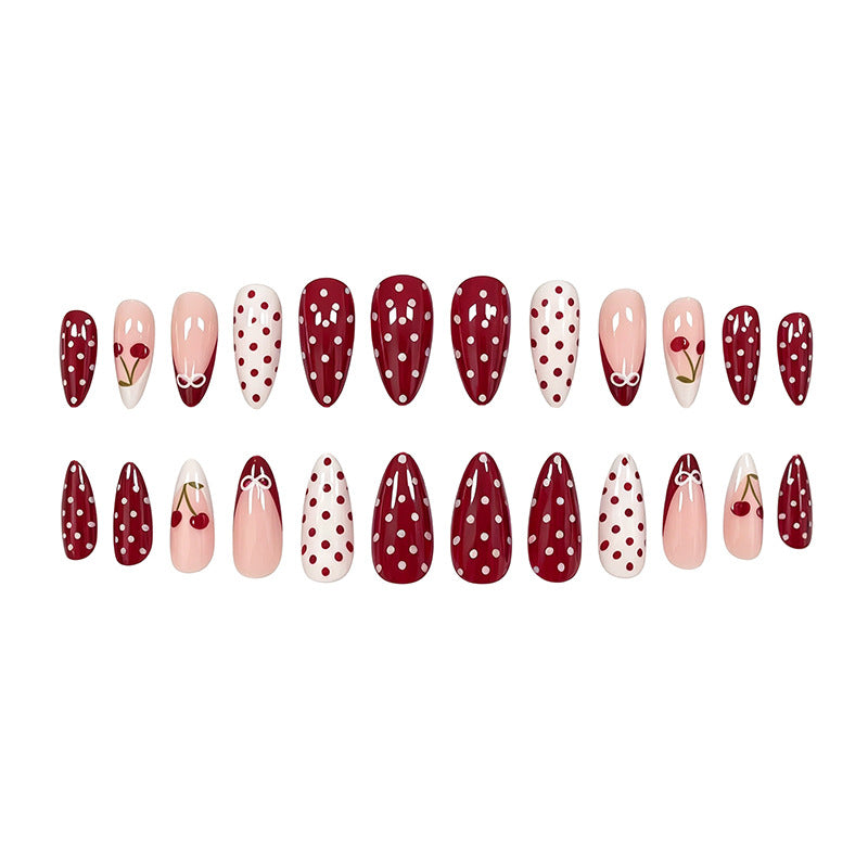 Artistic Cherry Nail Enhancements Kalsten