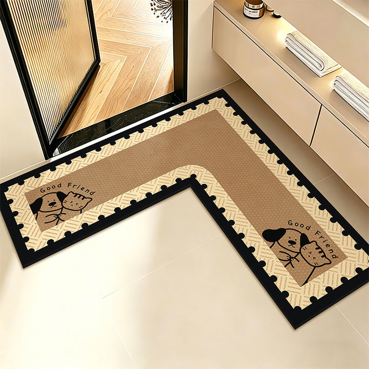 L-Shaped Hello Kitty Kitchen Mat