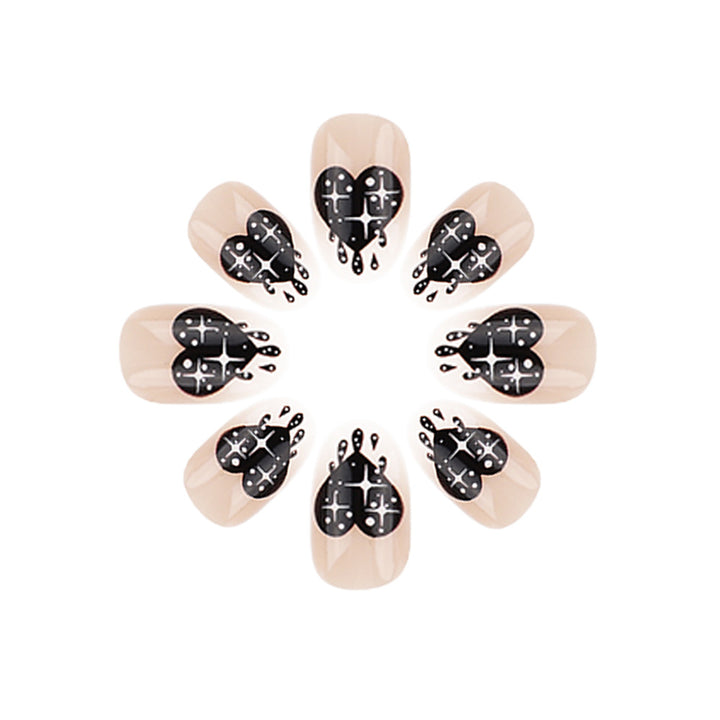 Artistic Heart-Design Press-On Nails Kalsten