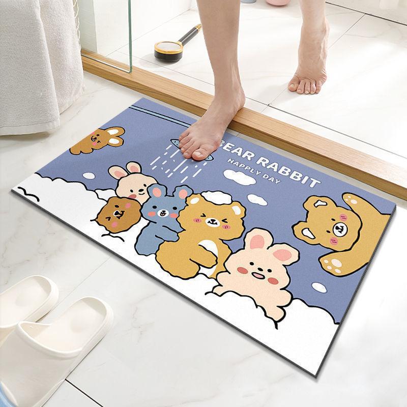 Playful Penguin-Themed Bath Mat Kalsten