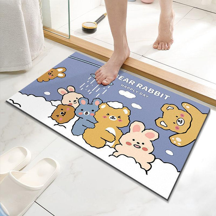 Playful Penguin-Themed Bath Mat Kalsten