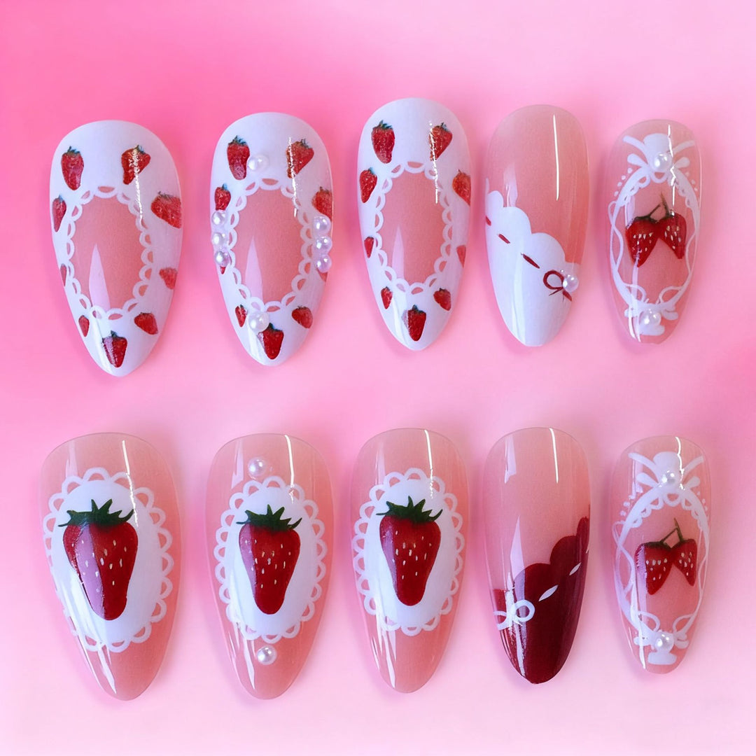 Creative Strawberry Nail Art Enhancements Kalsten