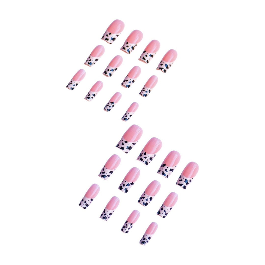 Cow Print Acrylic Nail Art Set