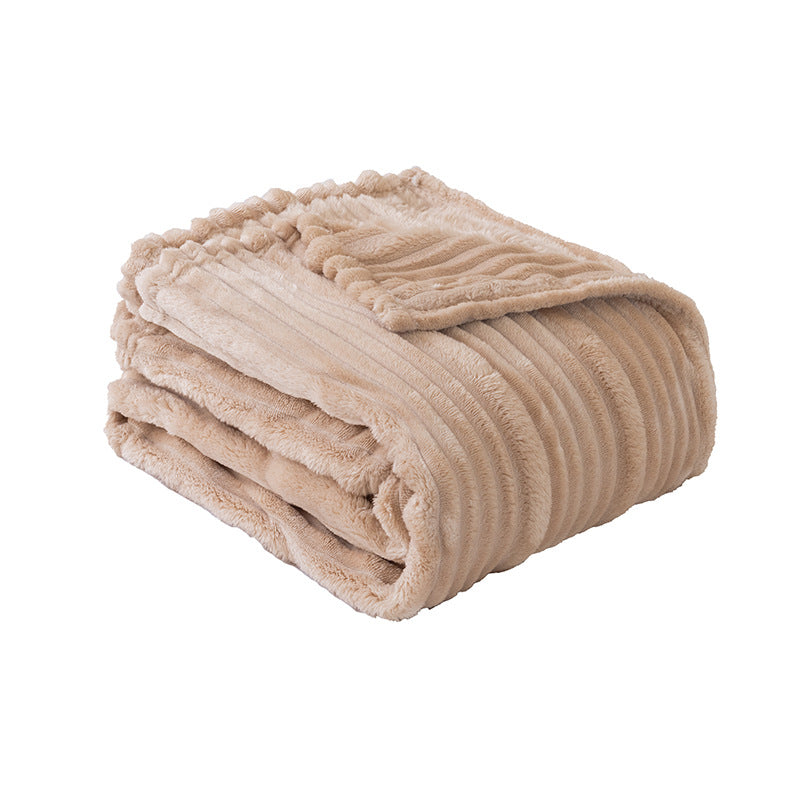 Women's plush blanket with ribbed structure Kalsten