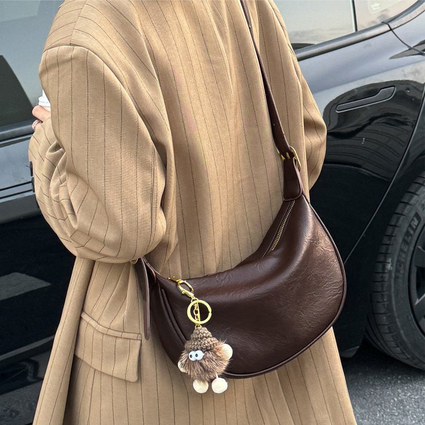 Elegant Leather Hobo Bag Kalsten