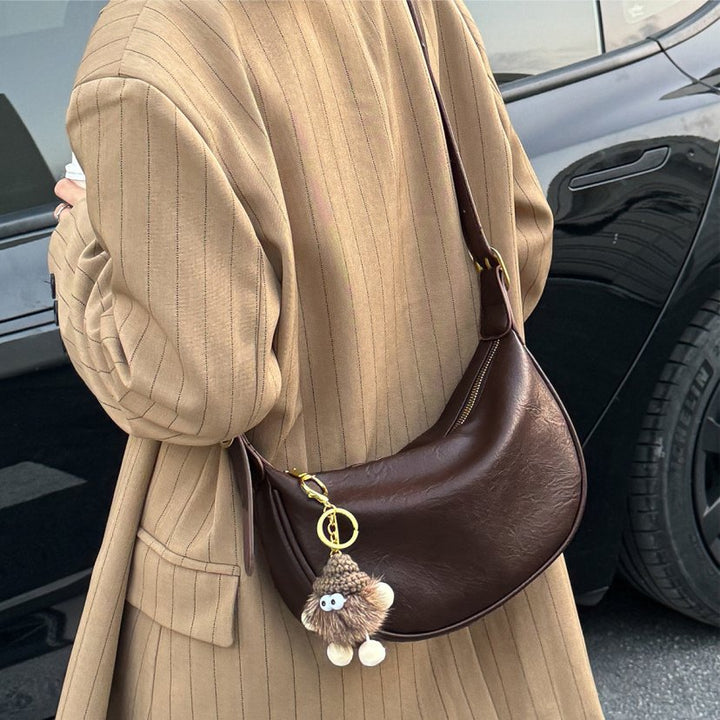 Elegant Leather Hobo Bag Kalsten