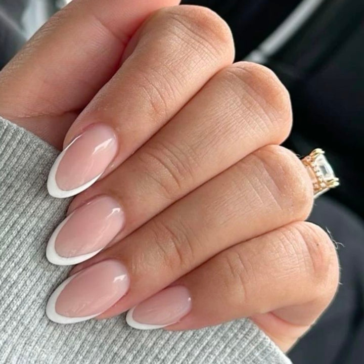 Elegant French Tip Gel Press-On Nails