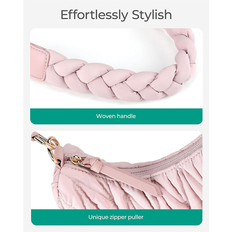 Fashionable shoulder bag with braided shoulder strap Kalsten
