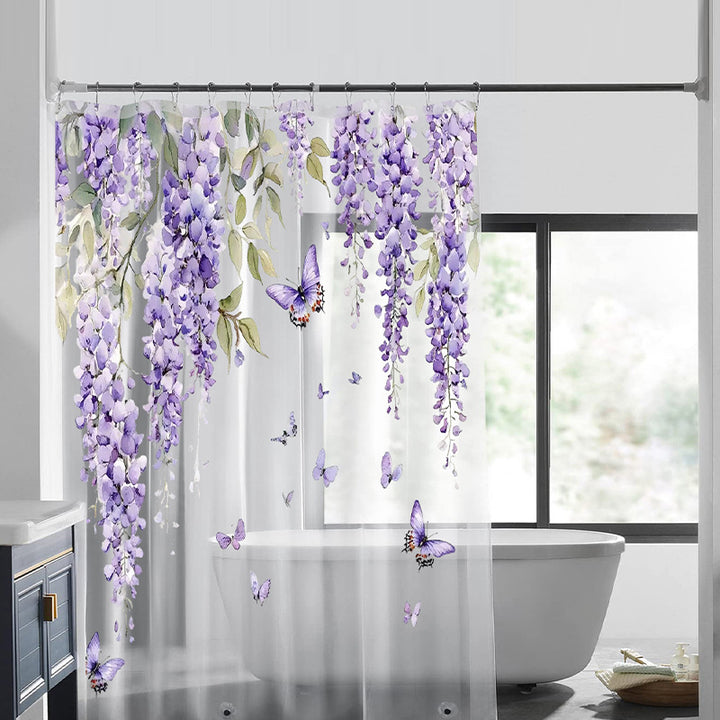 Floral Wisteria Shower Curtain Kalsten