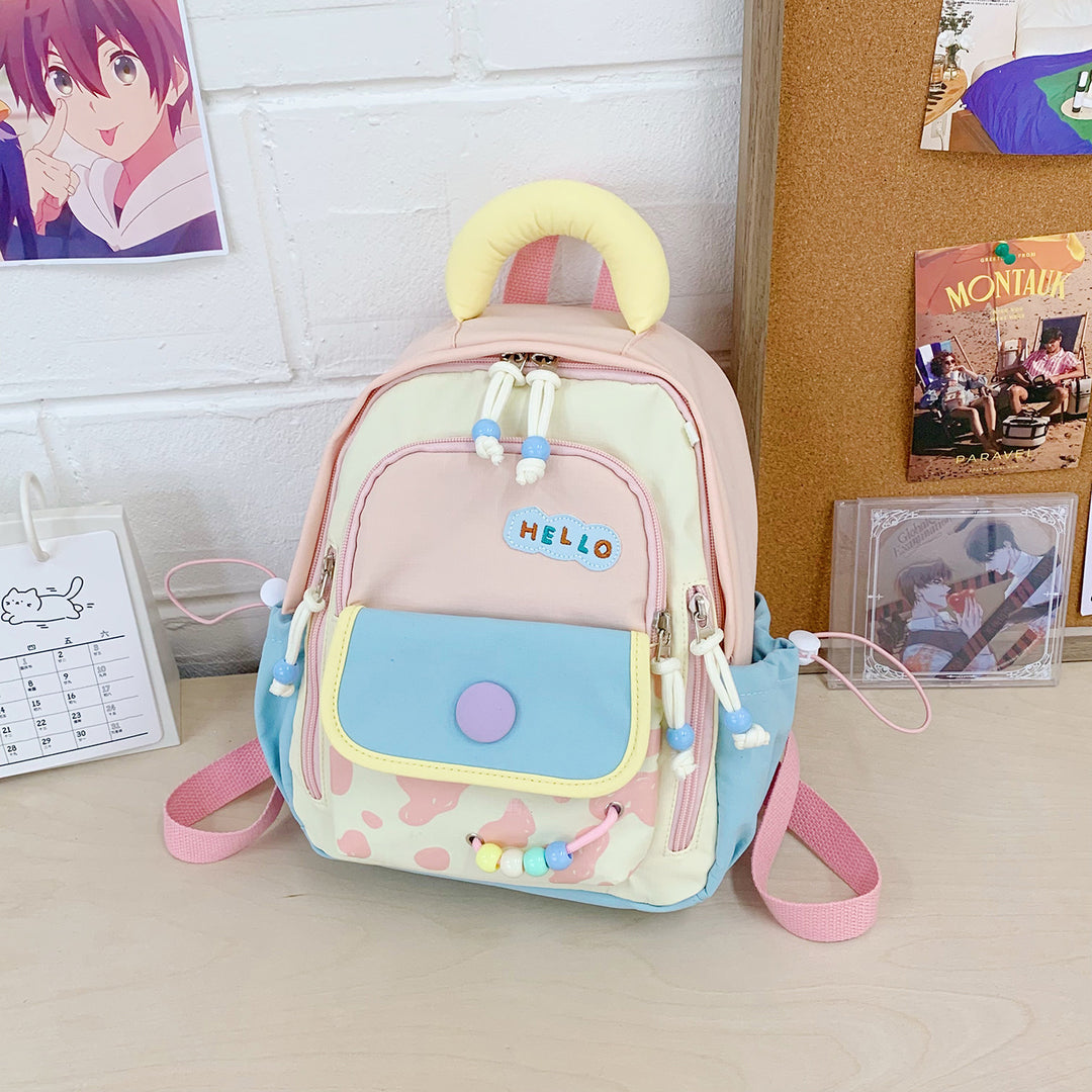 Leisure Backpack with Colorful Applications and Creative Design Kalsten