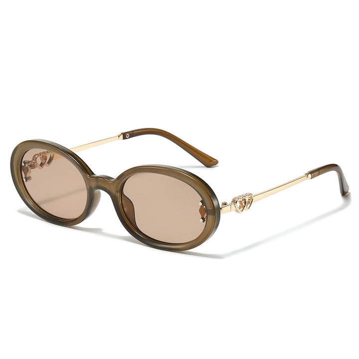 Elegant Shield Sunglasses with Decorative Metal Accents Kalsten