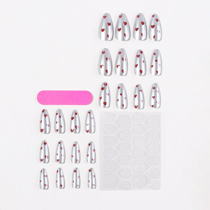 Nail art set with heart-shaped design Kalsten