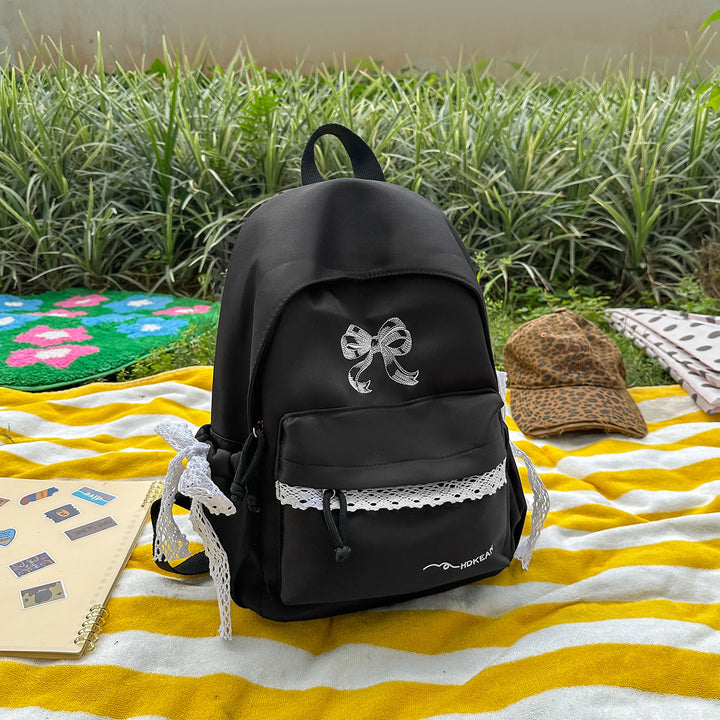 Charming Bow-Embellished Backpack Kalsten