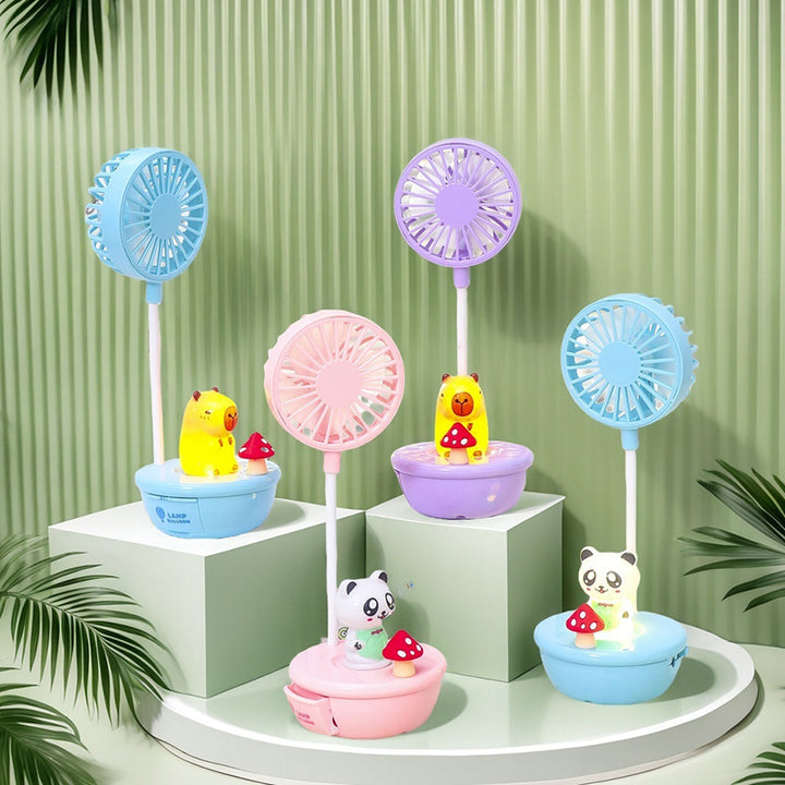 Women Portable Hand Fan with LED Panda Design Kalsten