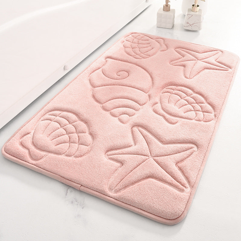 Coastal-Themed Shell Design Bath Rug Kalsten