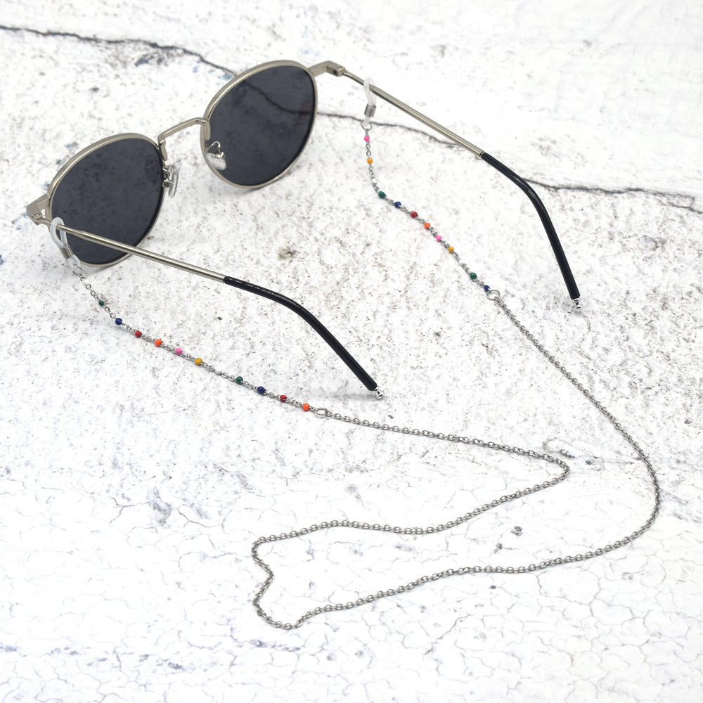 Vibrant Multi-Colored Beaded Eyewear Chain Kalsten