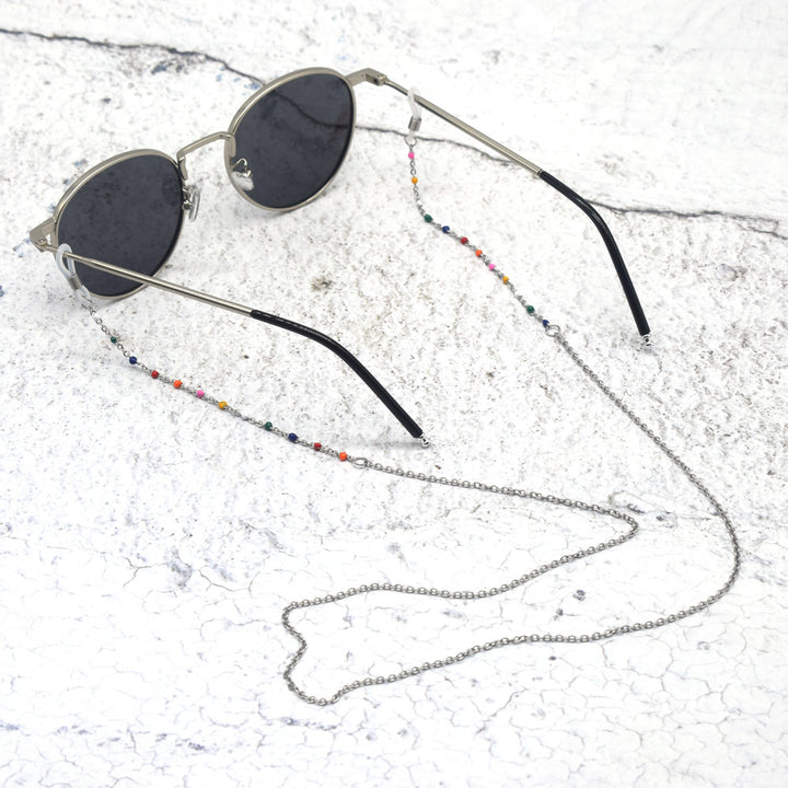 Vibrant Multi-Colored Beaded Eyewear Chain Kalsten
